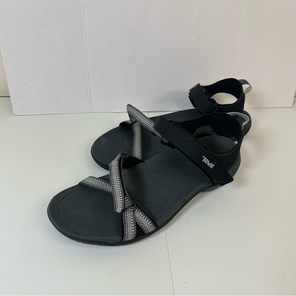 Teva Women's Black and Gray Sandals